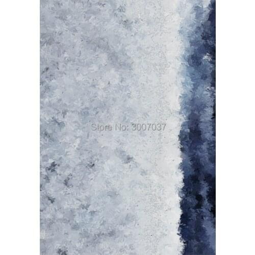 Modern Wall Painting For Living Room Abstract Grey and White With Blue Color Hand Painted Oil Painting Art Ship by DHL Fedex