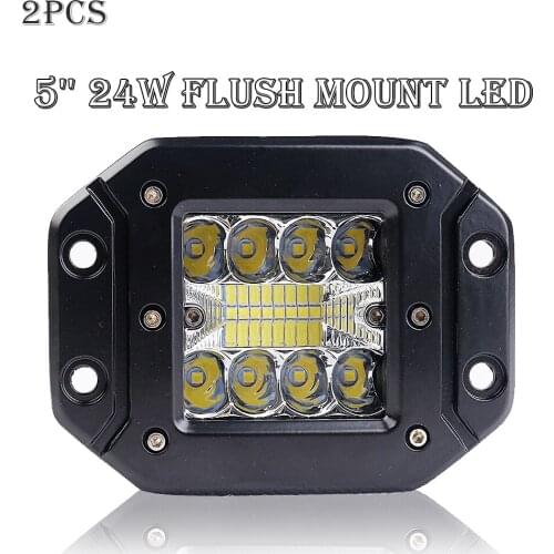 CREK 5 Inch Flush Mount Offroad LED Work Light 39W 48W 12V 24V LED Pods Truck LED Driving Lamp For Auto Car SUV Tractor Off Road