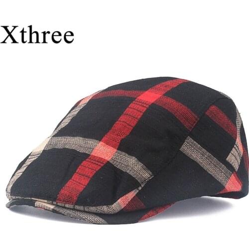 Xthree Fashion Flax Beret Cap Summer Hats for Women Men Visors Sunhat Gorras Planas Flat Caps Adjustable Berets