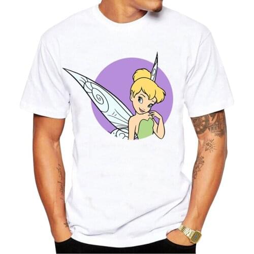 Funny Tinker Bell T Shirt Men Tee Tops Tshirts Short Sleeved Fashion T-shirt