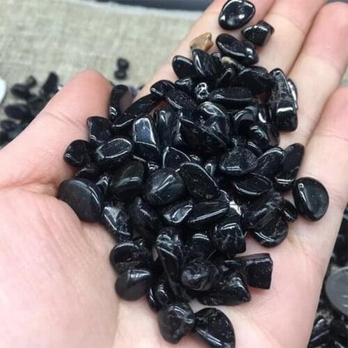 100g Natural Black Tourmaline Gravel Polishing Stone Fish Tank Decoration