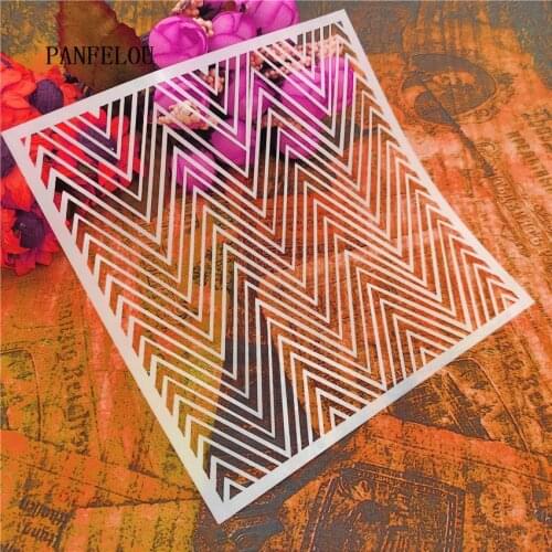 13*13cm Hote Sale mountain peaks scrapbook stencils spray plastic mold shield DIY cake hollow Embellishment printing lace ruler