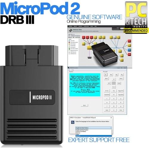 2020 V17.04.27 Multi-Languages Online Programming MicroPod2 Professional Diagnostic for Chrysler F-iat Jee-p Dodg-e Scan DRBIII
