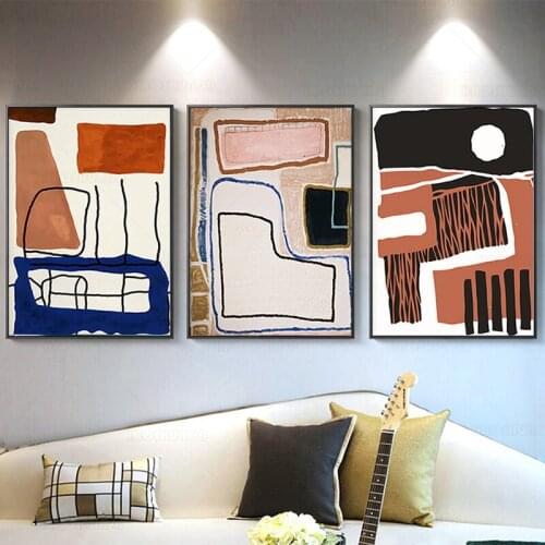 Minimalist Color Block Abstract Poster Home Decor Nordic Canvas Print Wall Art Paintings Modern Living Room Decoration Pictures