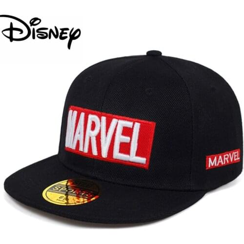 Disney Marvel alphabet embroidery hip hop childrens baseball cap adjustable snapback cap boys and girls outdoor sports sun hat