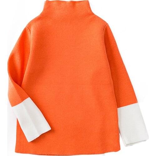 Children Clothing 2020 New Baby Kids Sweater Knit Bottom Stretch Pullover Candy Color Cotton Sweater Autumn And Winter 1-8 Years