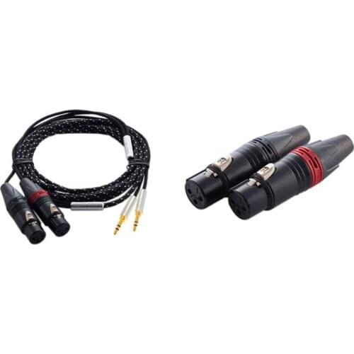 Fanmusic ZY-275 Earphone Upgraded Double three-core Canon Fe-male Plug