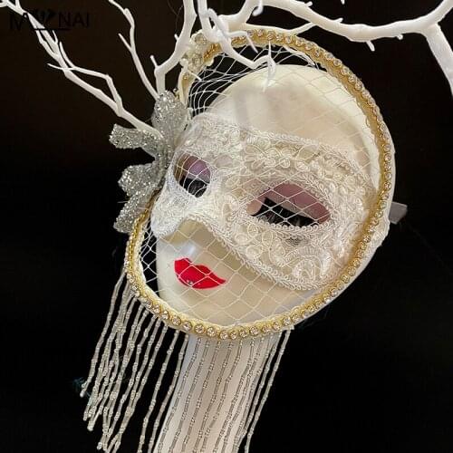 Carnival Masks Halloween Elegant Veiled Masquerade Ball Tassels Mask Fashion Show Costume Party Cosplay Handmade Eye Masks