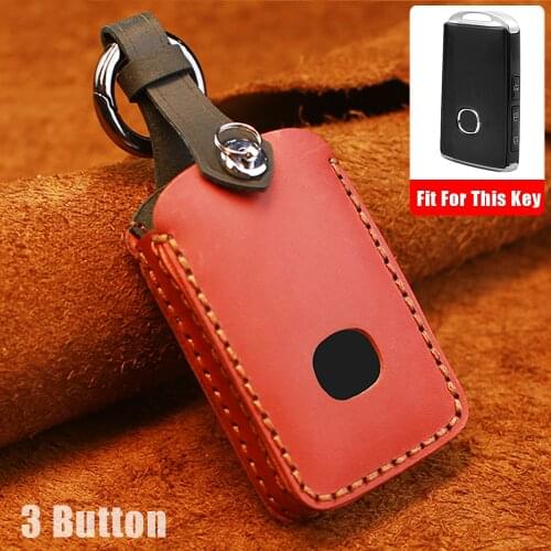 Horse Leather Auto Car Styling Key Case For Mazda 3 Alexa CX4 CX5 CX8 2019 2020 Car Holder Shell Remote Cover Keychain