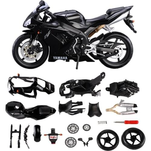 Maisto 1:12 YAMAHA YZF R1 Black Assembly DIY MOTORCYCLE BIKE Model Kit For Kids Gifts Toy Free Shipping Original Box