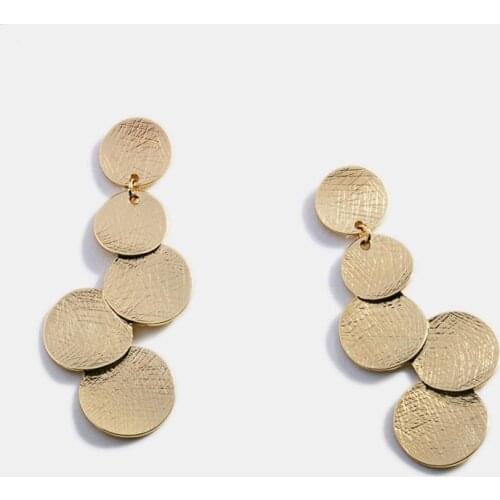 Fashion Earrings for Women 2019 Statement Earings Long Irregular Multi-layer Round Circle Vintage Geometric Metal Earrings EB267