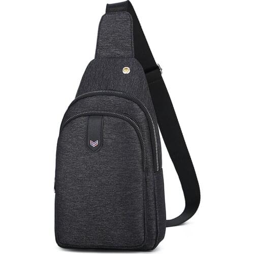 Trendy Korean Mens Chest Bag Elastic Oxford Waterproof Crossbody Bag Leisure One Shoulder Chest Bag