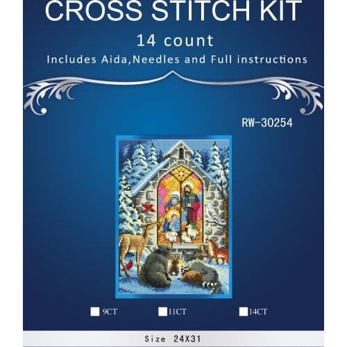 Top Quality Beautiful Lovely Counted Cross Stitch Kit Holy Nativity The Birth of Christ Jesus Religion God dim 0878