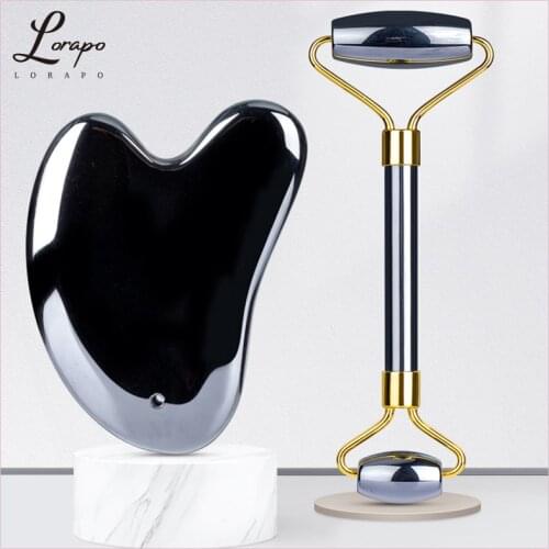 Natural Terahertz Roller Massage Tool Facial Massager Energy Stone Massager Eye Facial Beauty Skin Care Beauty Stick Set