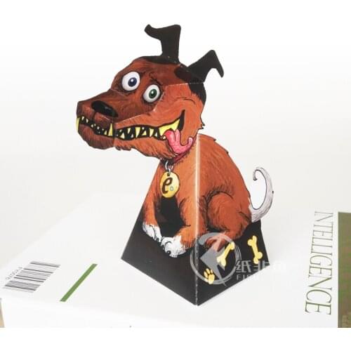 Optical Illusions Dog Ornaments Folding Cutting Cute Mini 3D Paper Model Papercraft DIY Kids Adult Handmade Craft Toys ER-060