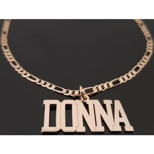 Personalized Custom Number or Name Necklaces For Women Nameplate Jewelry Stainless Steel Letter Initials Pendant Necklace BFF