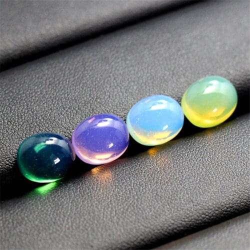 The Mediterranean opal stone brilliant cut created stone beads faceted for jewelry DIY gems stone loose Cabochon Oval Shape