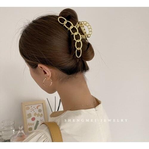 Ruoshui Gold Metal Hair Claws Fish Shape Barrettes Pearl Hairpins Woman Hair Accessories Headwear Hair Clips Headwear Ornaments
