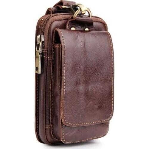 Genuine Leather Bag Mobile Phone Belt Flip Cover Cases Pouch for Crosscall Trekker M1 Core X4 X3 X2 Core X3 Action X3