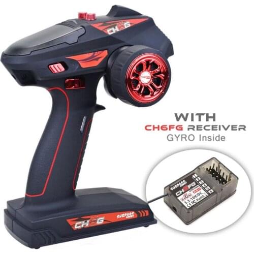 Surpasshobby CH6G CH5 CH4 2.4G 6CH Transmitter w/ X6FG Gyro X6F Receiver for 1/10 1/8 Crawler Axial SCX10 D90 RC Car Boat Tank