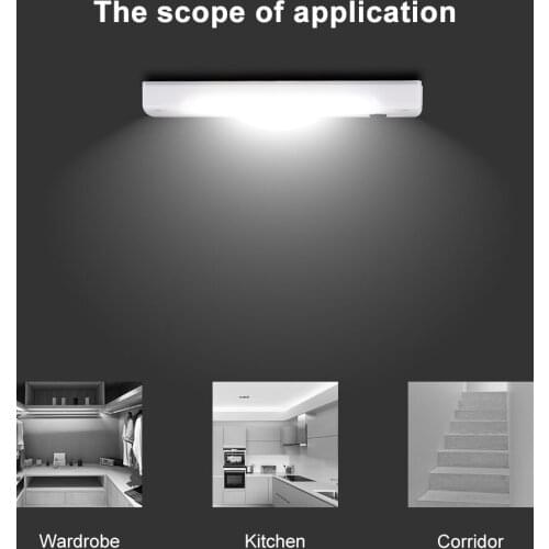 COB LED Switch Closet Night Light With Magnetic Adhesive Strip For Wardrobe Night Reading Cabinet Wireless Luminaria