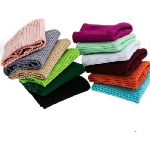 Thick Cotton Thick Stretch Knit Sweater Arms Cuff Leg Rib Jersey Ribbed Trim Fabric for Down Coat