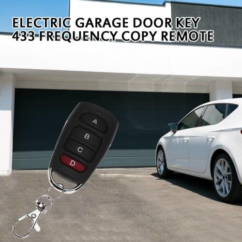 New 433mhz Universal Car Remote Control Key Smart Electric Garage Door Replacement Cloning Cloner Copy Remote Control Black