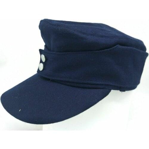 WWII GERMAN AIR FORCE WH M43 PANZER BLUE WOOL FIELD CAP MILITARY HAT