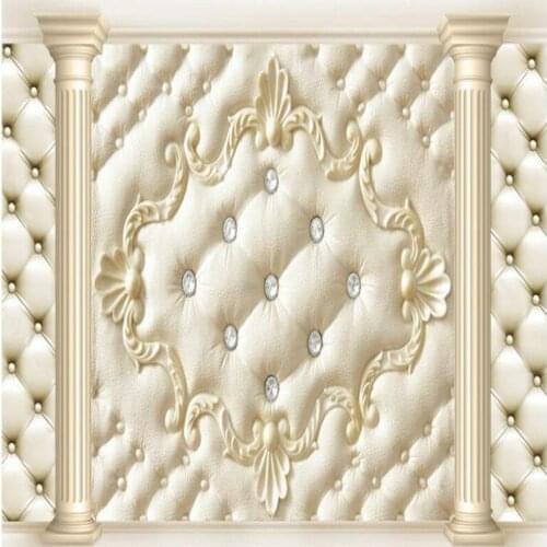 Wellyu Customized large fresco 3D soft pack European TV backdrop non - woven wallpaper papel de parede para quarto