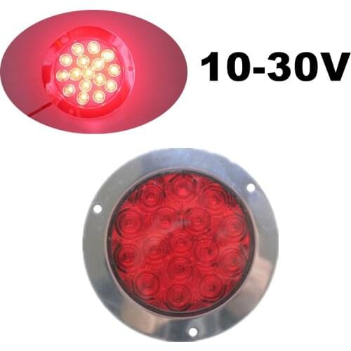 Rear Light Trailer 16LED Round Reverse Stop Rear Tail Light Truck Trailer RV Brake Turn Signal Lamps Potlights For Trailers