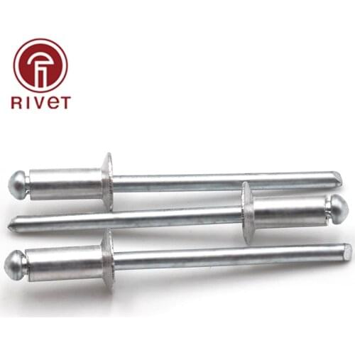 ISO 15978 M4.8 Aluminum Steel Blind Rivet Countersunk Open Head Pop Rivet M4.8*6/8/9/10/11/12/13/14/15/16/18/20 mm 10Pcs