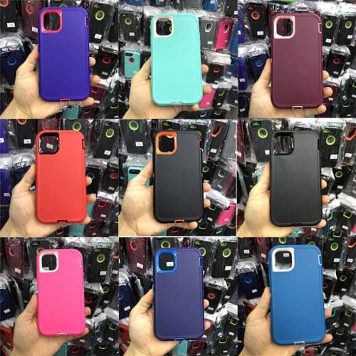 Defender Case For iPhone 11 12 Pro Max Mini X XS Max XR 6 6s 7 8 Plus SE2 2020 Case Rubber Hybrid Heavy Shockproof Cover