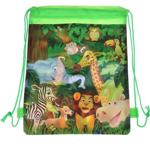 1PCS Fashion Satchel Rucksack Animal Drawstring Bag for Boy Girls School Backpack