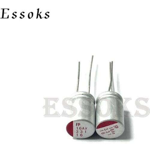 10pcs 16V 330uF 6X9 6X11 8X9 8X12 10X12 mm Super Low ESR 16V330uF For Motherboard Solid Capacitor Capacitors