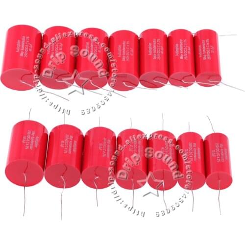 2pcs 250V 68uF-200uF Speaker Frequency Divider Amplifier Crossover Filter Membrane Polypropylene Film Non-Polarity Capacitor