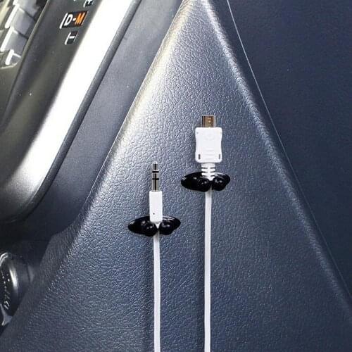 8PCS/SET Multi-Purposes Car Wire Cable Holder Easy To Install Multifunctional Car Charger Line Earphone Cable Clip Organizer