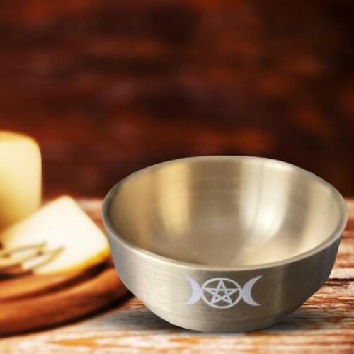 Altar Bowl Ritua Gold Plating Tableware Ceremony Moon Divination Astrological Tool Board Game Witchcraft Prop Supplies