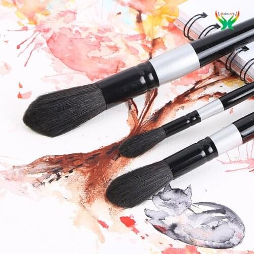 American Black Velvet Imported Watercolor Paintbrush BV Water Chalk Squirrel Hair Blend Squirrel Brush 3008S Details Paint Color