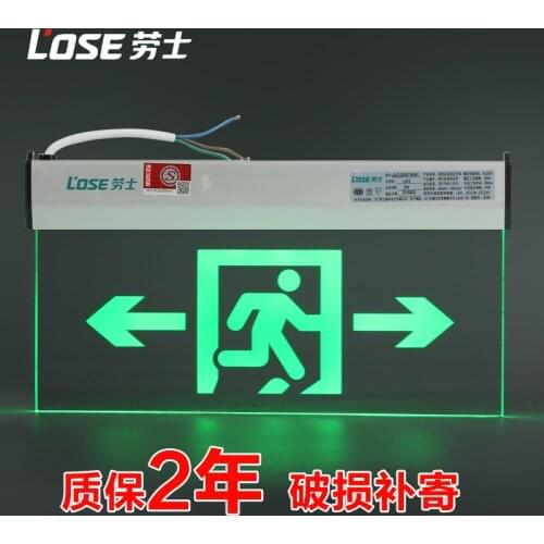 Fire emergency light EXIT Indicator Transparent glass hanging type LED fire emergency Marker lamp
