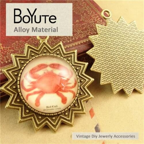 BoYuTe (20 Pieces/Lot) 25MM Cabochon Base Zinc Alloy Materials Antique Bronze Plated Bezel Pendant Jewelry Makings