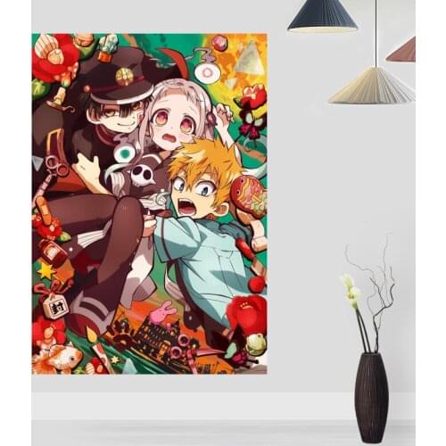 Jibaku Shounen Hanako Kun Poster Silk Fabric Wall Art Poster Print Painting Nature Decoration Pictures Modern Home Decor Poster