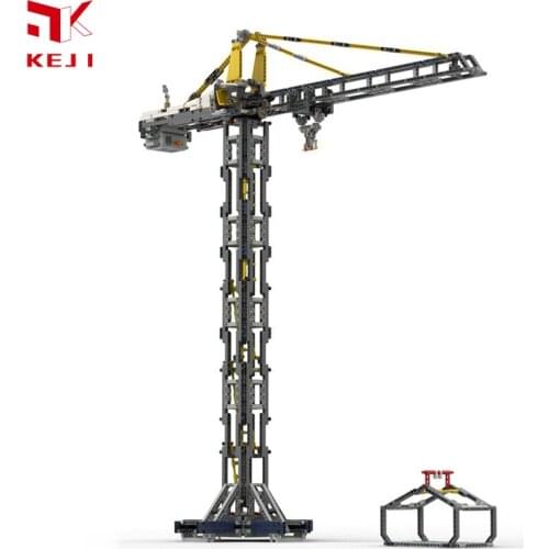 KEJI MOC-25729 RC Remote Control Tower Crane Engineering Vehicle Building Block Bricks Kit DIY Kids Toy Christmas Gift