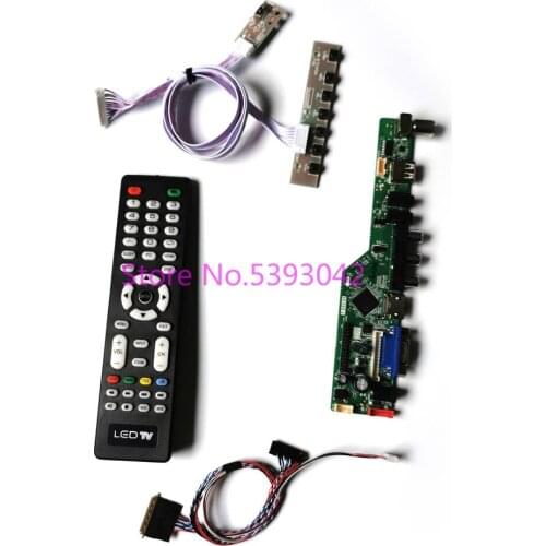 KIT fit N101L6-L01/L02/L03/L05/L06/L0A/L0B/L0C/L0D VGA+USB screen 1024*600 Remote 40-Pin LVDS Analog TV control drive board