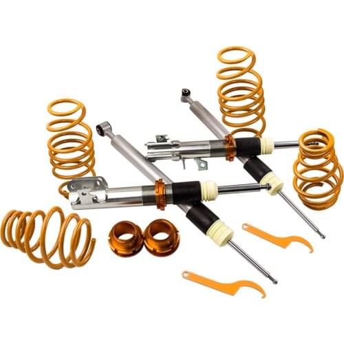 For Ford Fiesta MK7 1.25 1.4 1.6 1.4TDCi 1.6TDCi Coilover Suspension Spring Kit Height Adjustable Coilovers Front Rear Top Mount