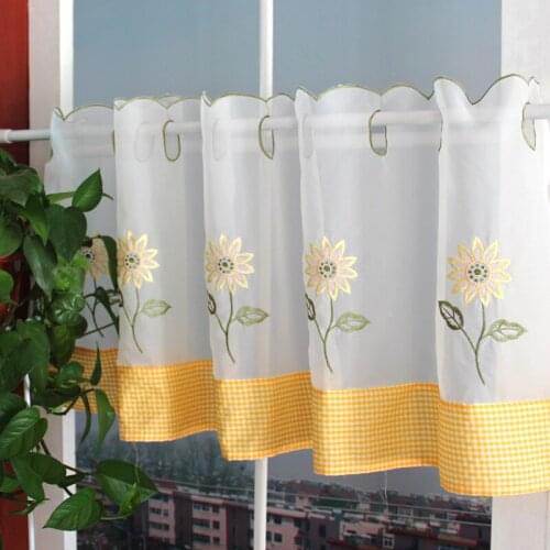 European Pastoral Style Short Curtain Tulle Transparent Curtain Suitable For Bedroom Living Room Modern Tulle