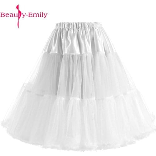 Beauty Emily New Short Petticoat for Wedding Dress Ball Gown Crinoline Knee-Length underskirt saiote de noiva without Hoop