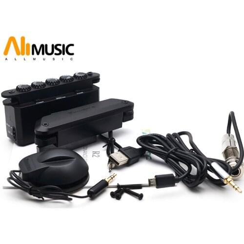 Skysonic R2 RESONANCE Pickup Magnetic Mic Pickup with Reverb Chorus Delay Effect Guitar Pickup with Resonant Speaker