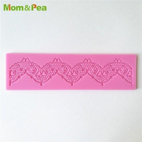 KCL504 Heart Small Lace Pad Silicone Mold Sugar Paste Fondant Cake Decoration 3D Mould