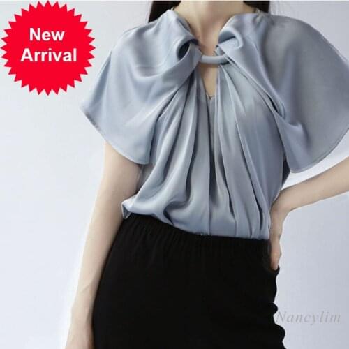 Голубые блузки Mulbry Cilk China At AliExpress