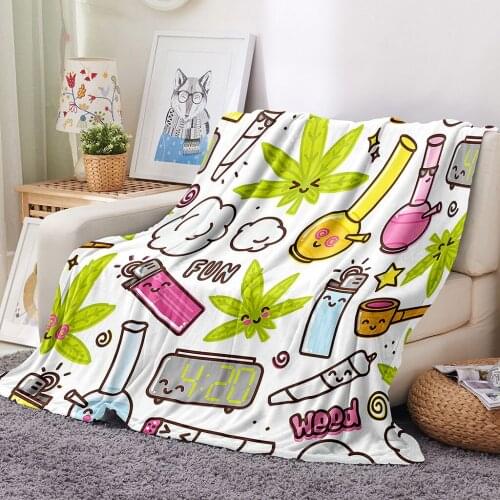 Baby Adult Soft and Lovely Articles Cartoon Printed Flannel Blanket Comfortable Breathable Material Suitable for Sofa Bedroombed